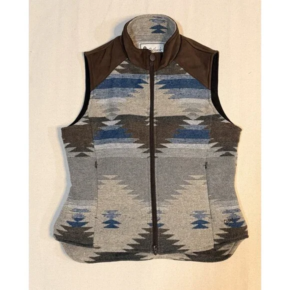 Vintage Aztec Wool Vest Pull Over-Size M Outback Trading Co. Western Wear Aztec - Picture 2 of 14